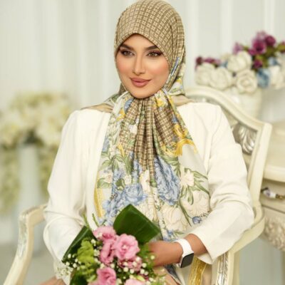 روسری رنگی طرح دار کد 9967
