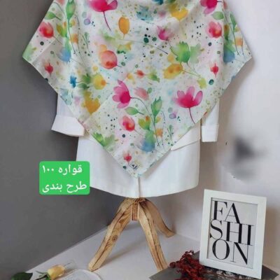 روسری رنگی طرح دار کد 9988