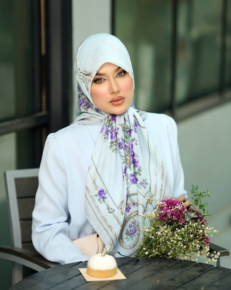 9996 روسری رنگی طرح دار کد 9996 - Image 1