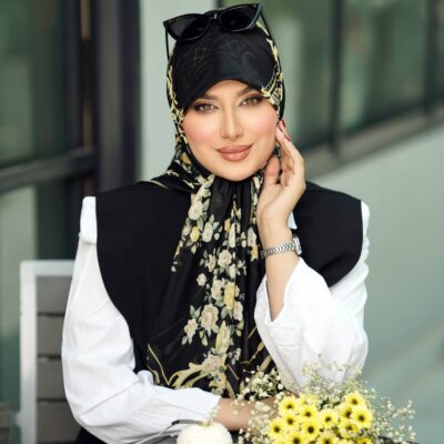 روسری رنگی طرح دار کد 9999
