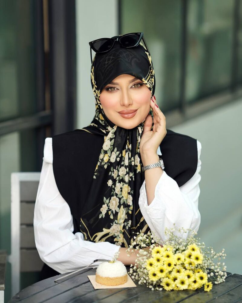 روسری رنگی طرح دار کد 9999 - Image 1