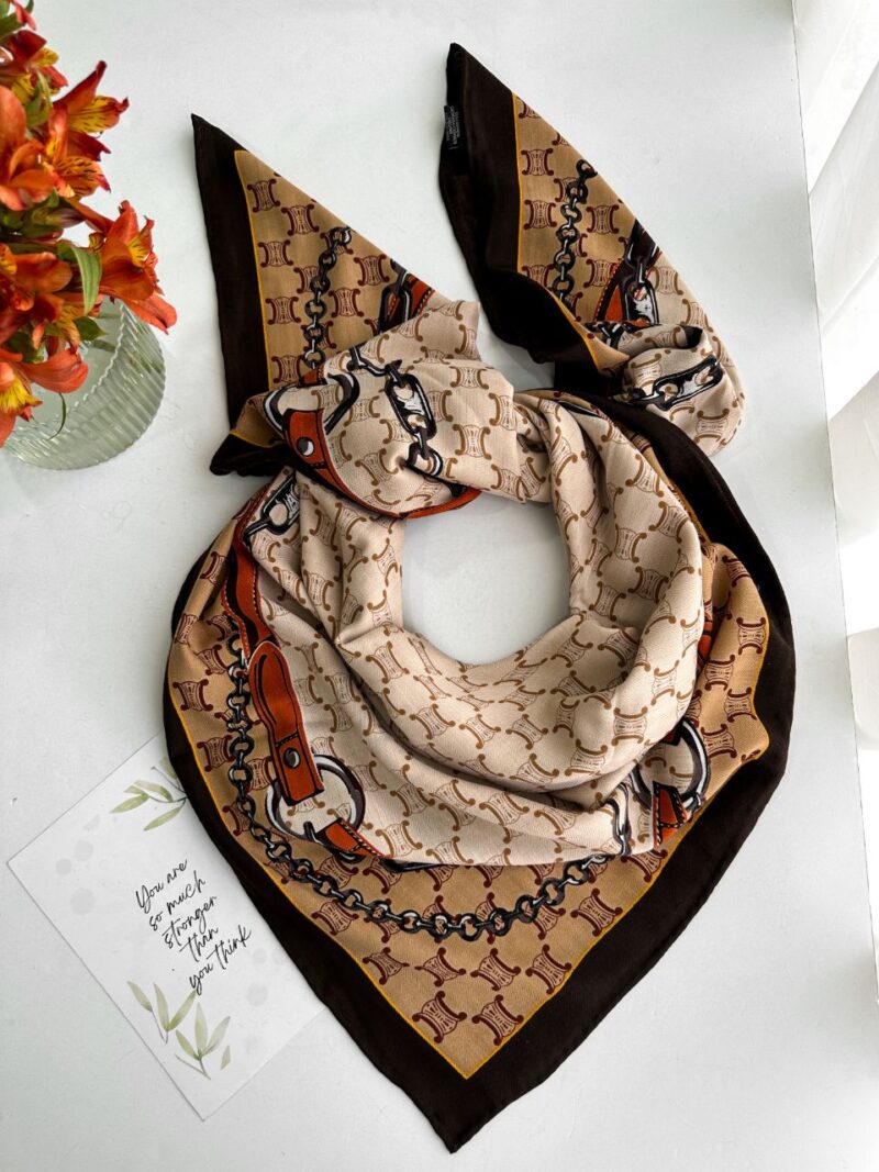 روسری رنگی طرح دار کد 10131 - Image 2