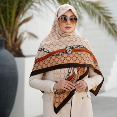 روسری رنگی طرح دار کد 10131