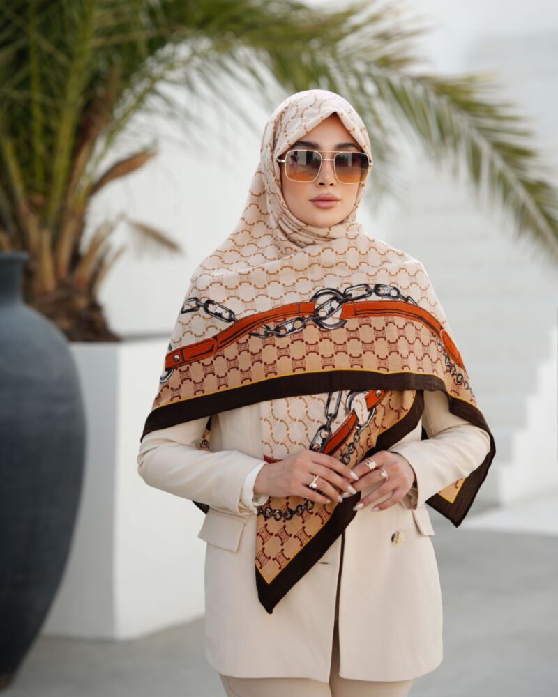 روسری رنگی طرح دار کد 10131 - Image 1