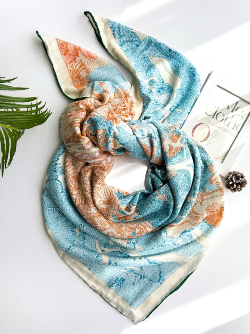 روسری رنگی طرح دار کد 10132 - Image 2