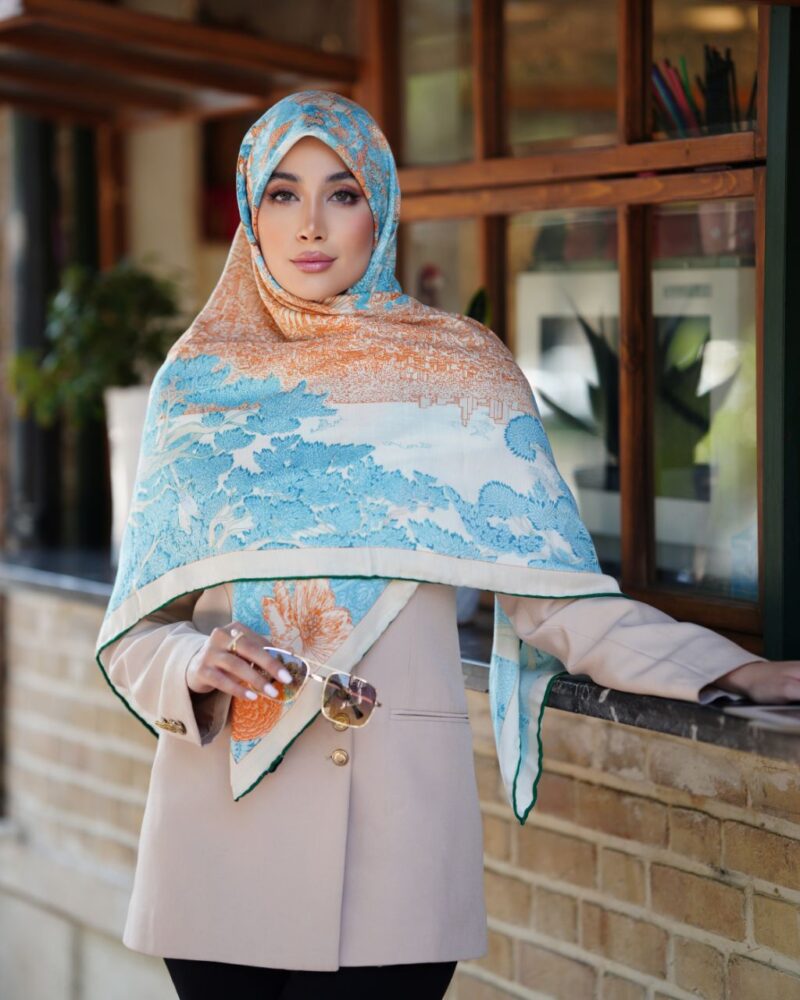 روسری رنگی طرح دار کد 10132 - Image 1