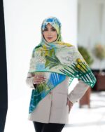روسری رنگی طرح دار کد 10133