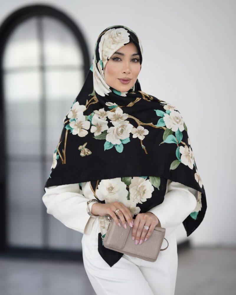 10136 روسری رنگی طرح دار کد 10136 - Image 1