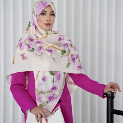 روسری رنگی طرح دار کد 10139