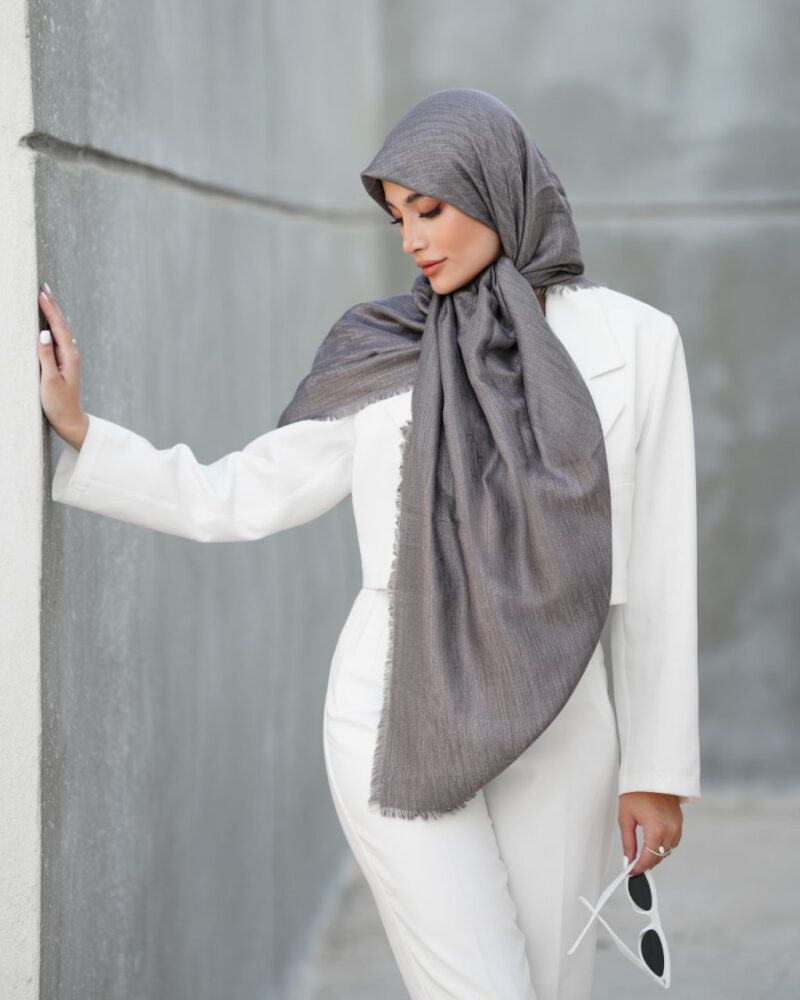 روسری نخی ژاکارد کد 10158 - Image 4