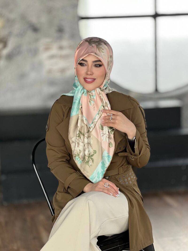 10161 روسری رنگی طرح دار کد 10161 - Image 1