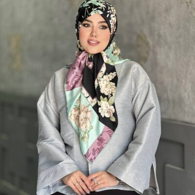 روسری رنگی طرح دار کد 10162