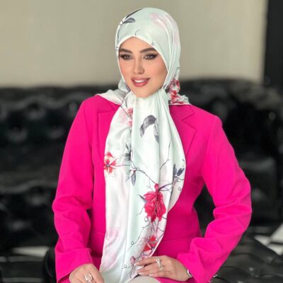 روسری رنگی طرح دار کد 10165