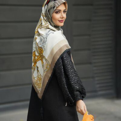 روسری رنگی نخی طرح دار کد 10266