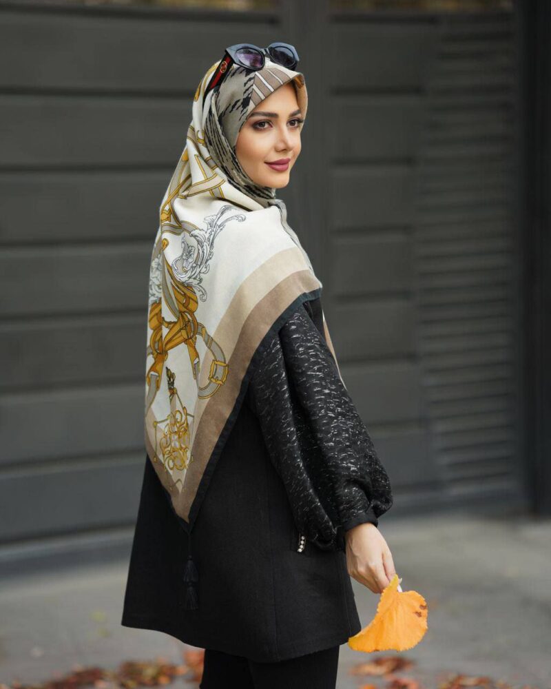 10266 روسری رنگی نخی طرح دار کد 10266 - Image 1