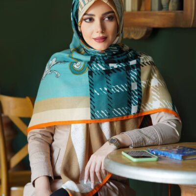 روسری رنگی نخی طرح دار کد 10271