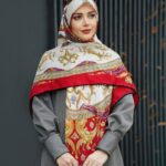 روسری رنگی نخی طرح دار کد 10275