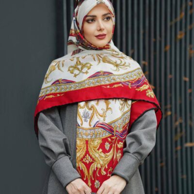 روسری رنگی نخی طرح دار کد 10275