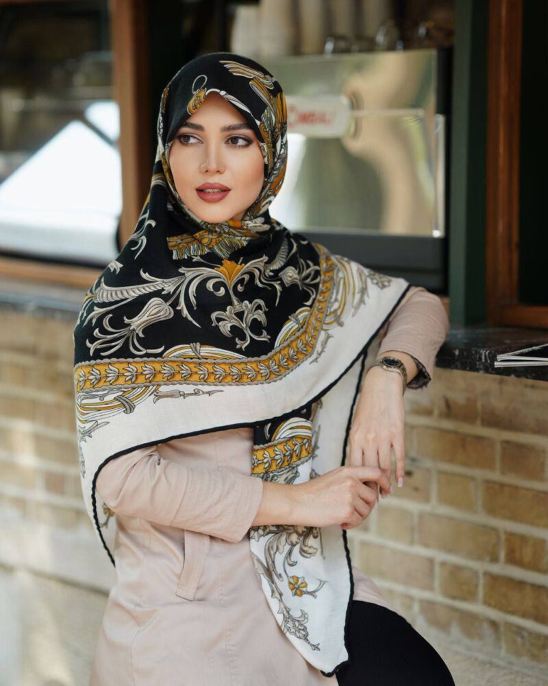 10277 روسری رنگی نخی طرح دار کد 10277 - Image 1