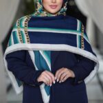 روسری رنگی نخی طرح دار کد 10283