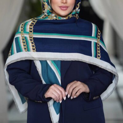 روسری رنگی نخی طرح دار کد 10283