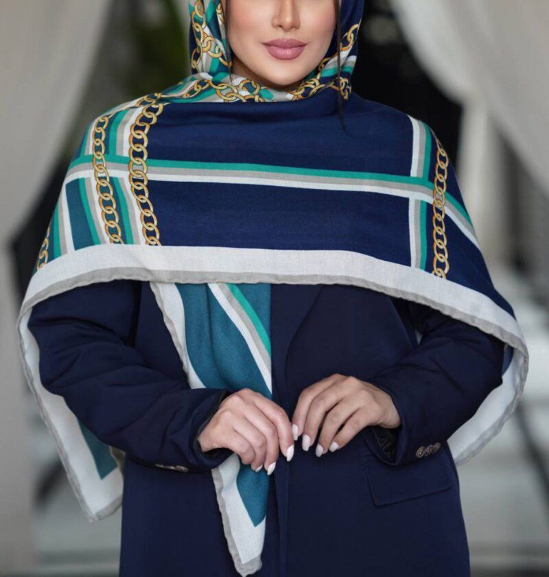 10283 روسری رنگی نخی طرح دار کد 10283 - Image 1