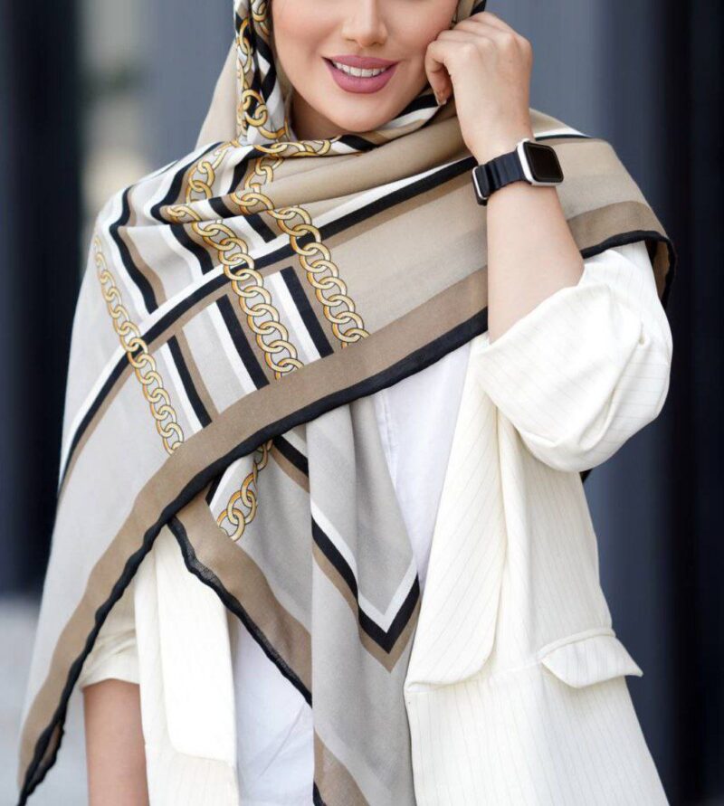 10285 روسری رنگی نخی طرح دار کد 10285 - Image 1