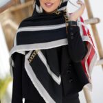 روسری رنگی نخی طرح دار کد 10289