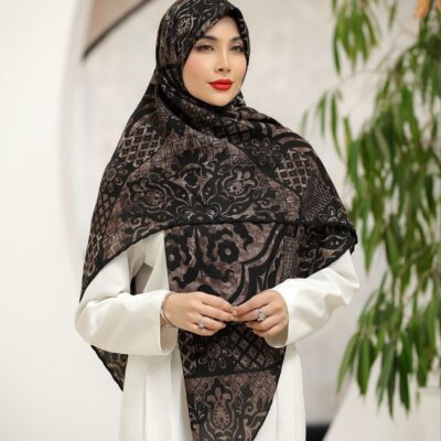 روسری رنگی نخی طرح دار کد 10297