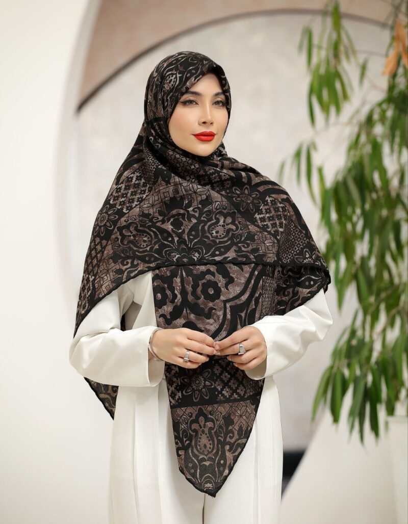 10297 روسری رنگی نخی طرح دار کد 10297 - Image 1