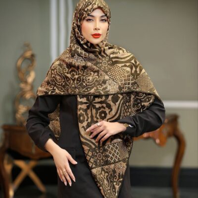 روسری رنگی نخی طرح دار کد 10299