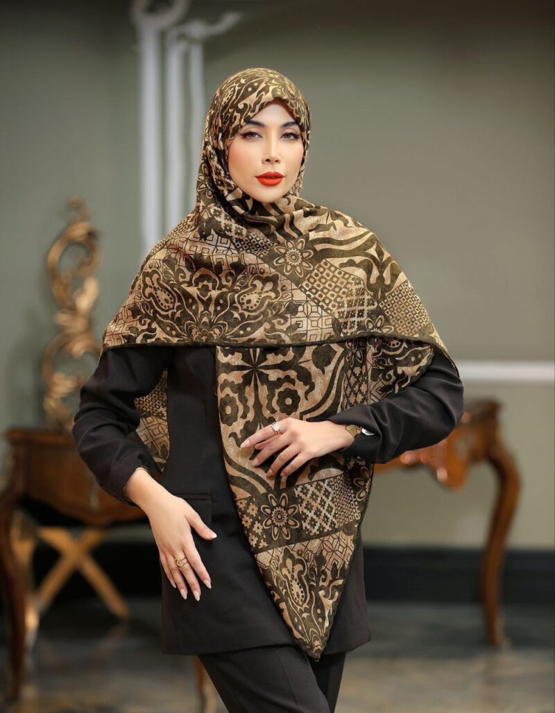 10299 روسری رنگی نخی طرح دار کد 10299 - Image 1