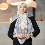 روسری رنگی طرح دار کد 10301