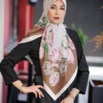 روسری رنگی طرح دار کد 10303