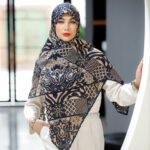 روسری رنگی طرح دار کد 10305