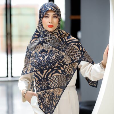 روسری رنگی طرح دار کد 10305