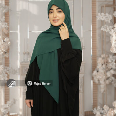 روسری رنگی ساده کرپ حریر کد 10317