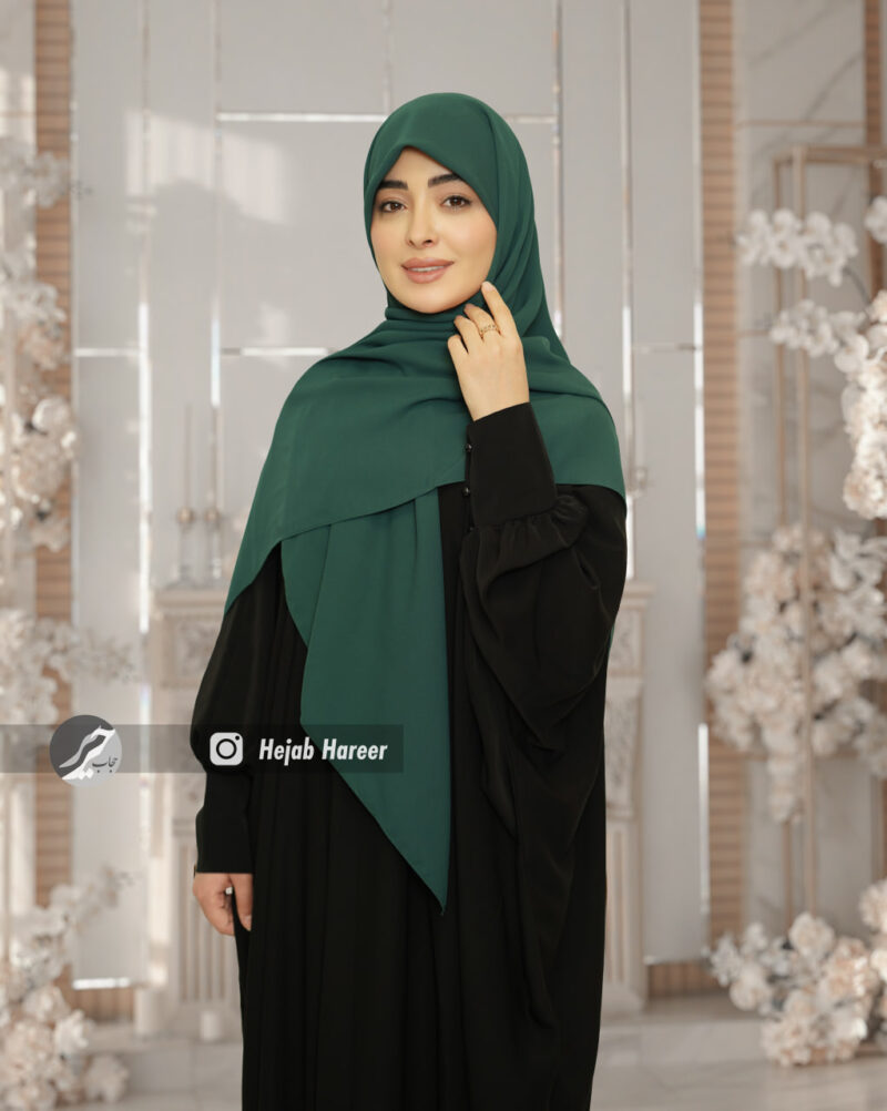 10317-2 روسری رنگی ساده کرپ حریر کد 10317 - Image 1