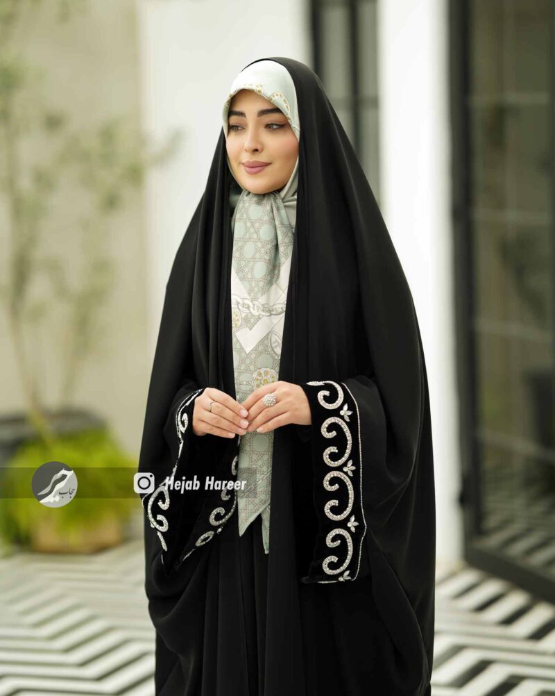 چادر مشکی عربی جواهردوزی کد 10333 - Image 1
