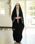 چادر مشکی عربی جواهردوزی کد 10333 - Image 2