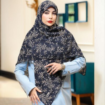 روسری رنگی نخی طرح دار کد 10341