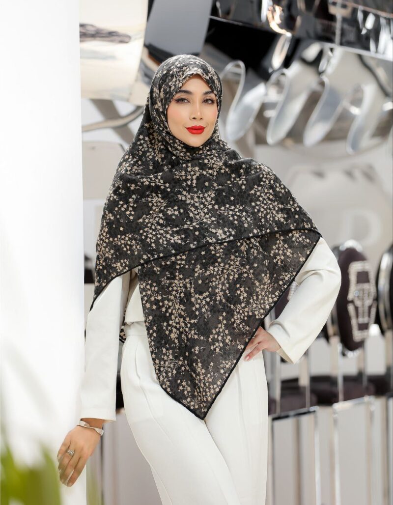 10343 روسری رنگی نخی طرح دار کد 10343 - Image 1