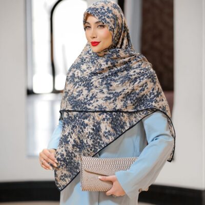 روسری رنگی نخی طرح دار کد 10346