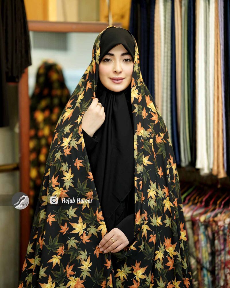 10367-1 چادر رنگی کرپ حریر کد 10367 - Image 1