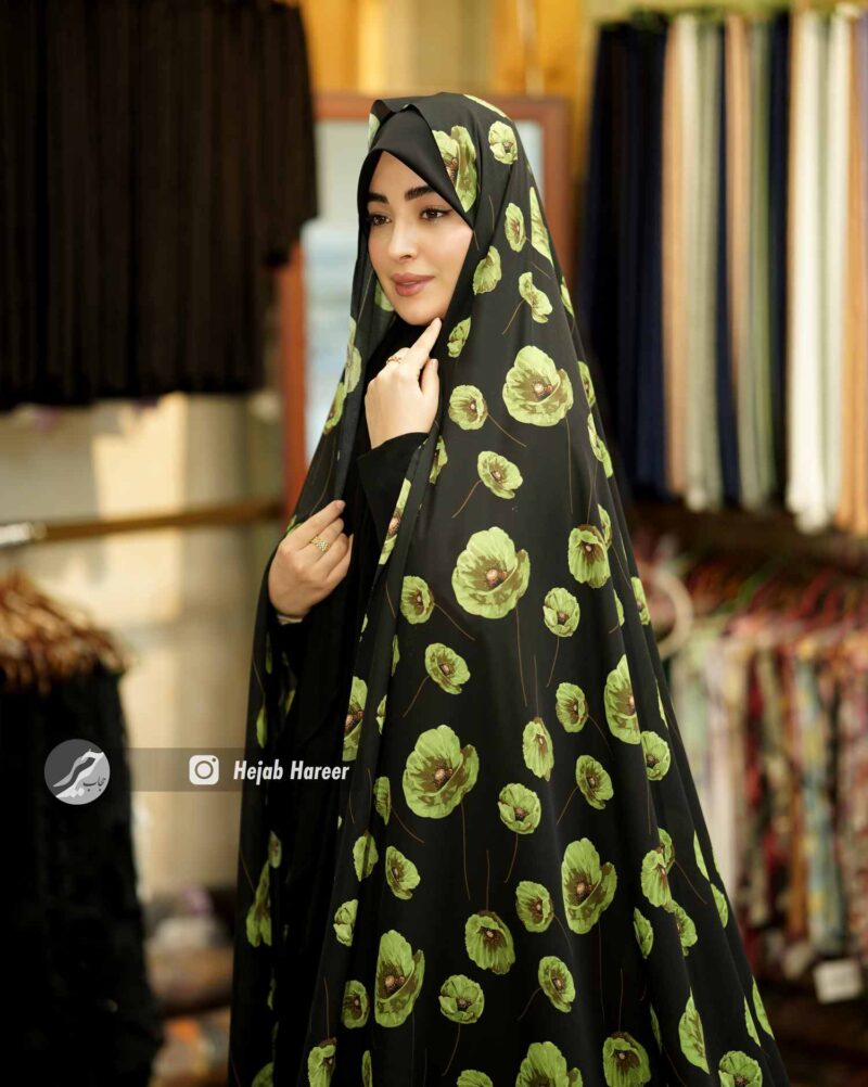 چادر رنگی کرپ حریر کد 10368 - Image 1