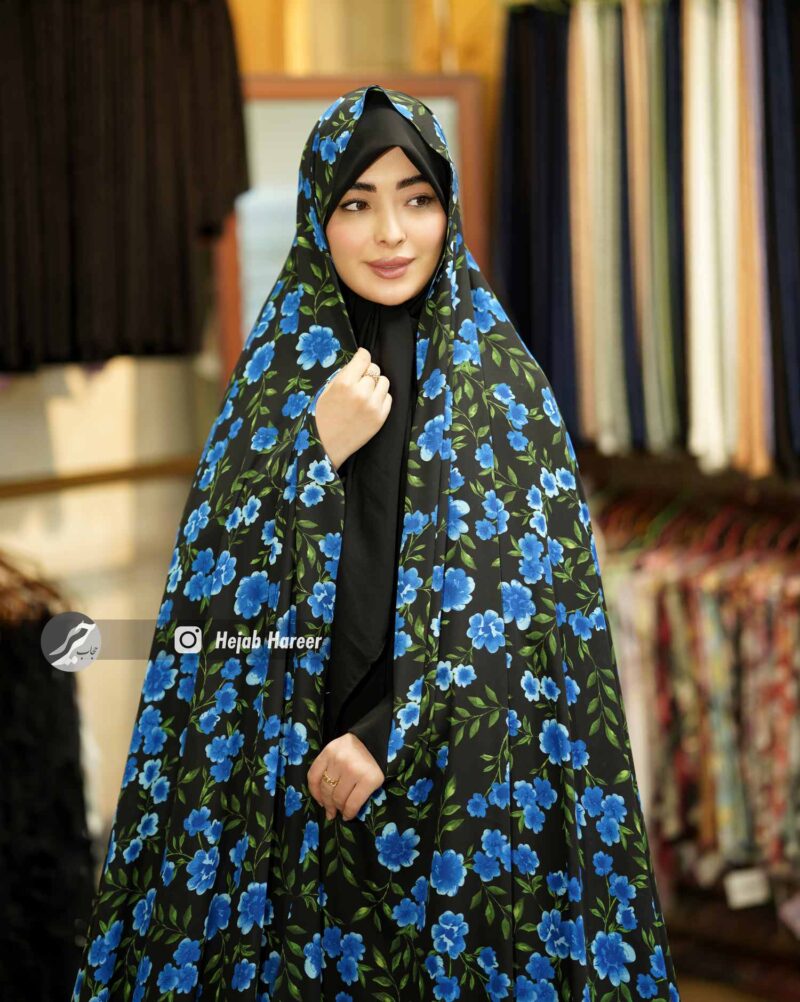 چادر رنگی کرپ حریر کد 10369 - Image 1