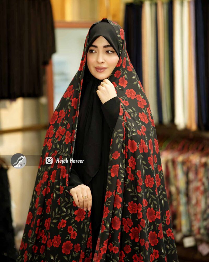 چادر رنگی کرپ حریر کد 10372 - Image 1