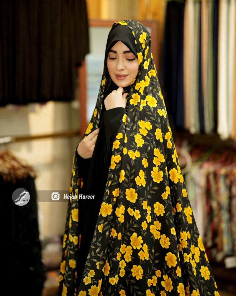 چادر رنگی کرپ حریر کد 10373 - Image 1