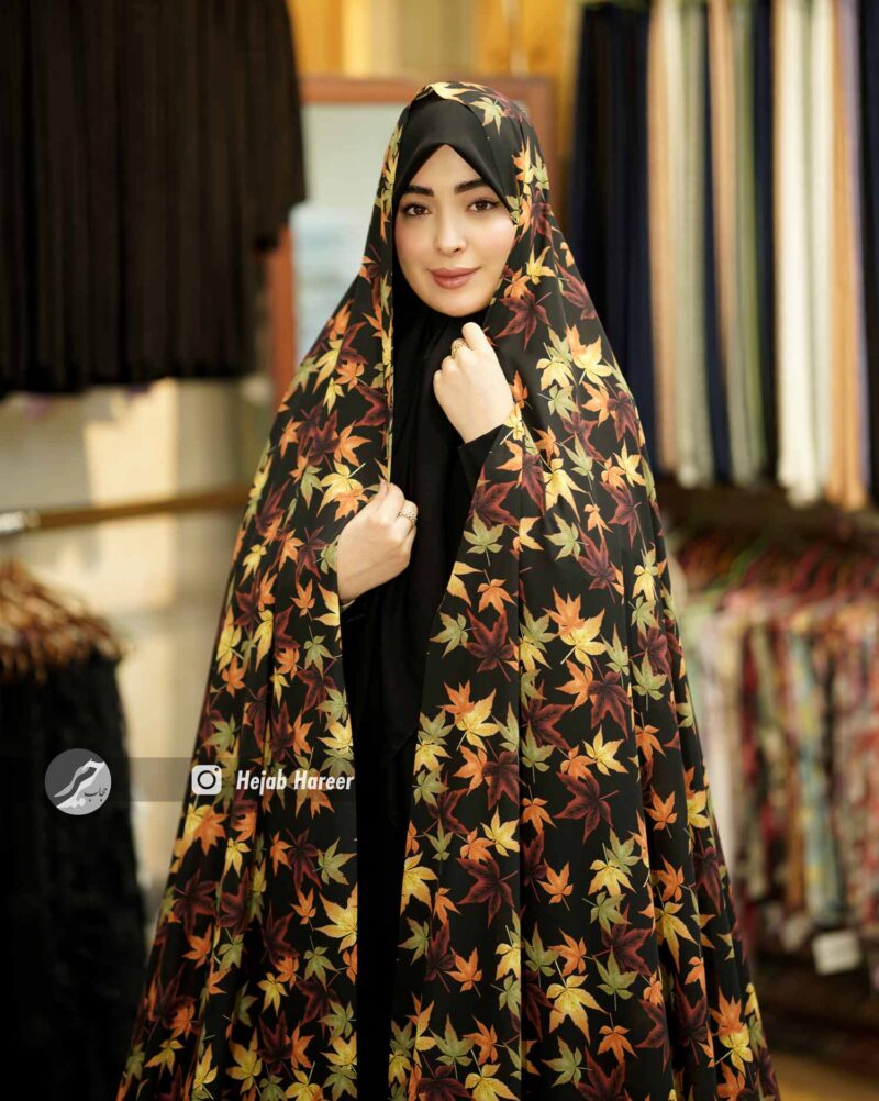 10374-2 چادر رنگی کرپ حریر کد 10374 - Image 1