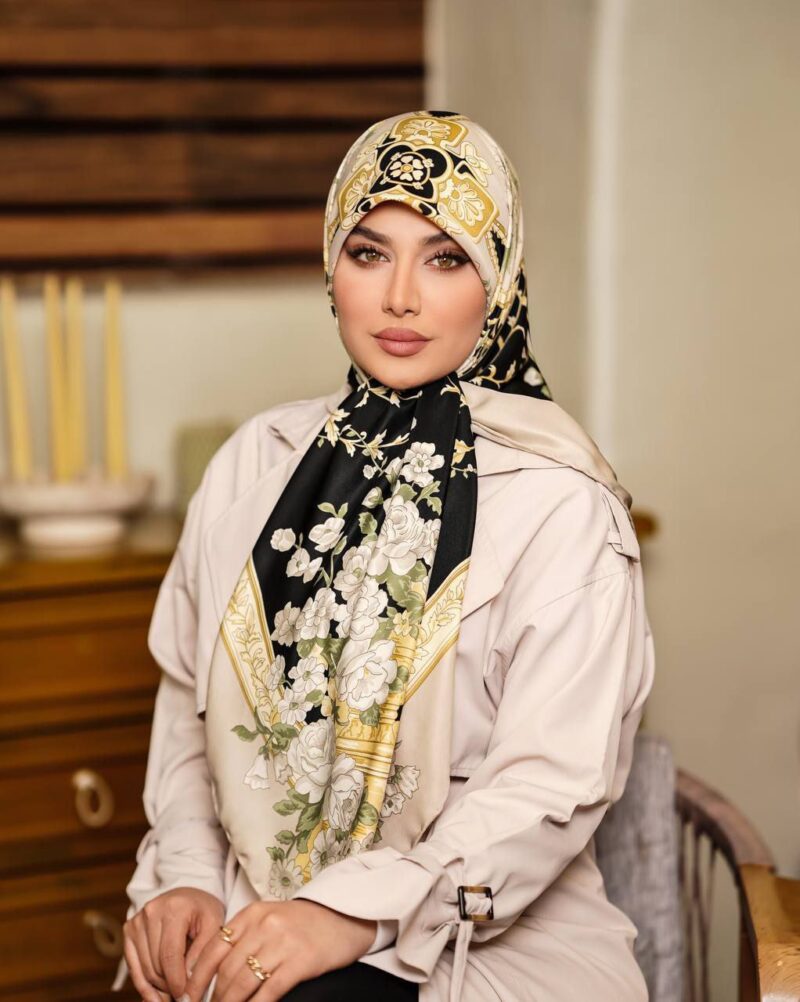 10386 روسری رنگی طرح دار کد 10386 - Image 1